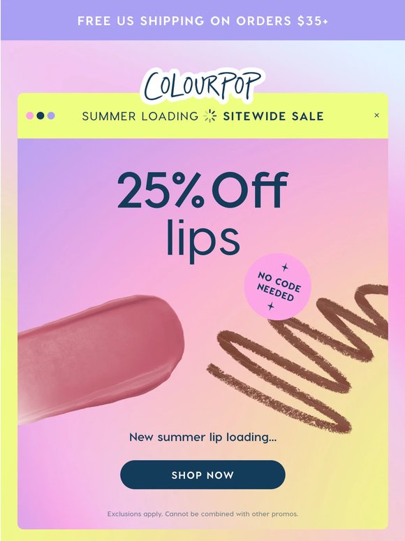 Your fave lippies now 25% OFF 😘