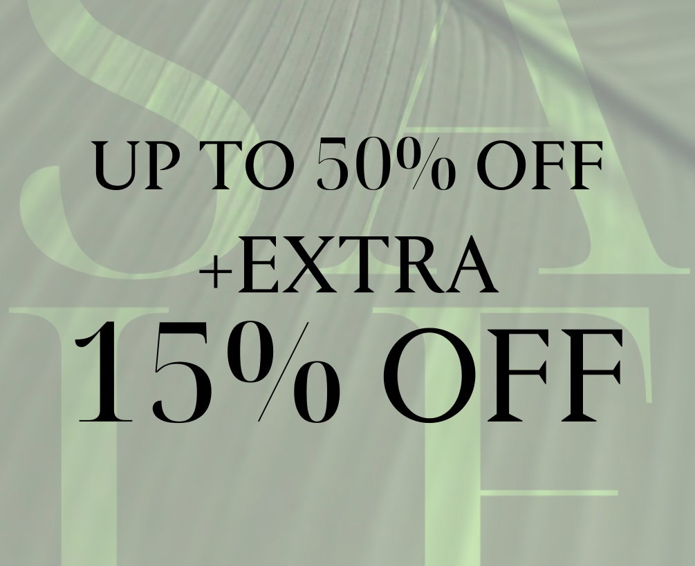 Enjoy up to 50% off plus an extra 15% off on selected styles from the Sale using code EXTRA15 at checkout.