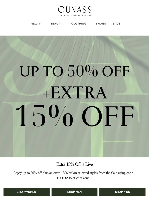 Extra 15% Off for Eid