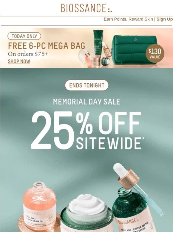 Last day📣 25% off & free MEGA gift