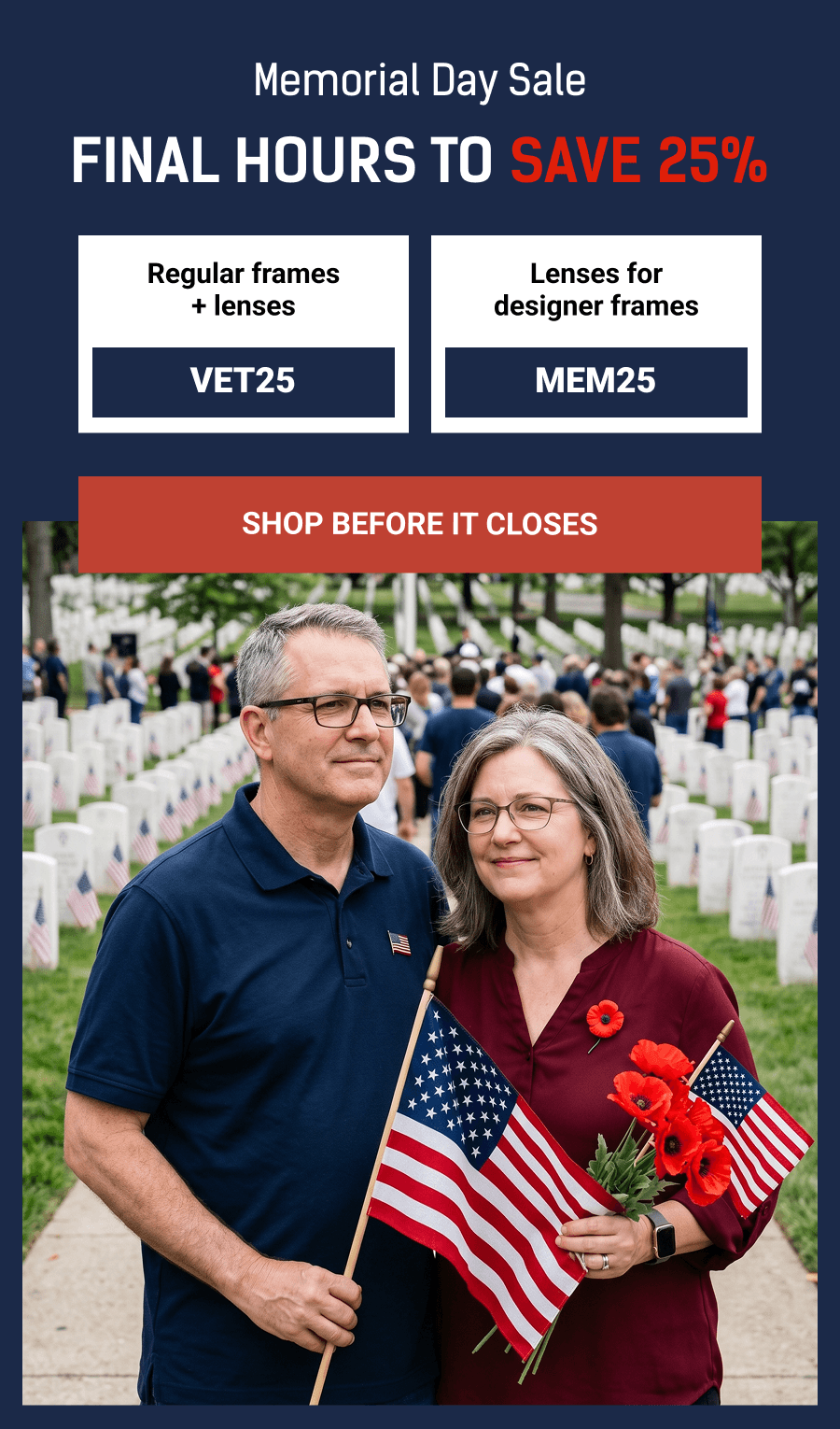 Memorial Day Sale. Shop Before It Closes
