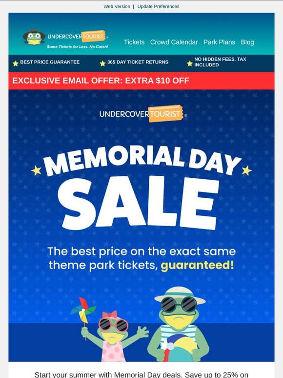Don’t Miss Our Memorial Day Ticket Deals