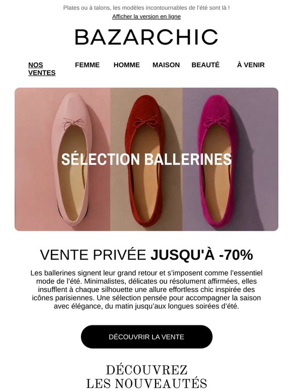 NEW | Ballerines jusqu’à -70% : L’élégance légère des beaux jours