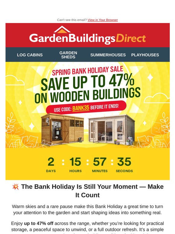 🌼 Save Up to 47% Off Before the Long Weekend Is Over