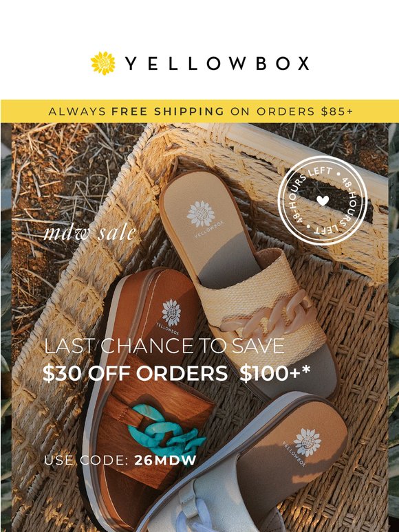 48 hours left ‼️ $30 off your MDW order
