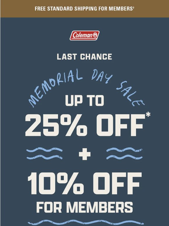 Last chance to save Up to 25%