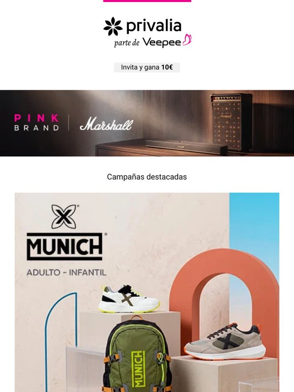 MUNICH, Arena, Desigual, Siroko, Colchas de verano y más hoy en Privalia