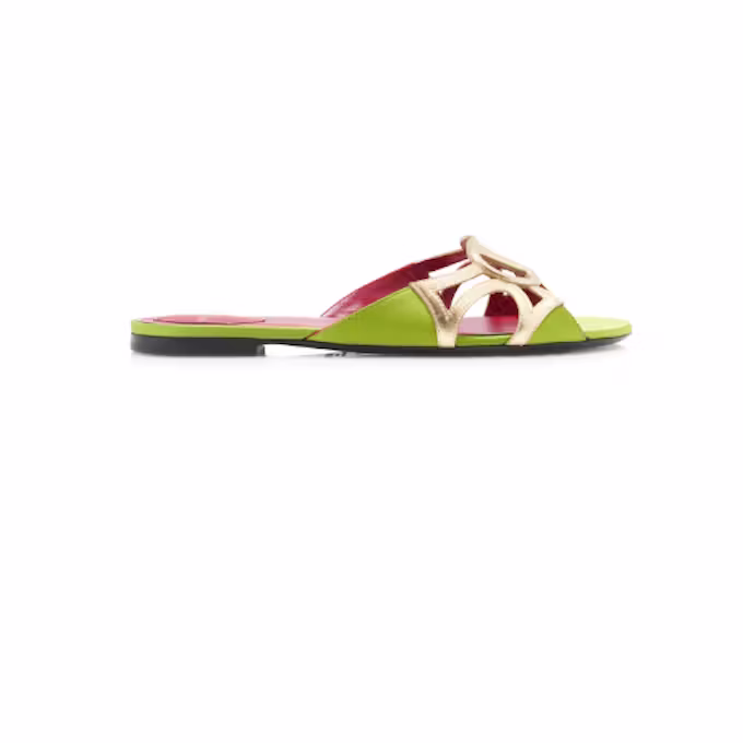 Wonderweb Satin-Leather Slides
