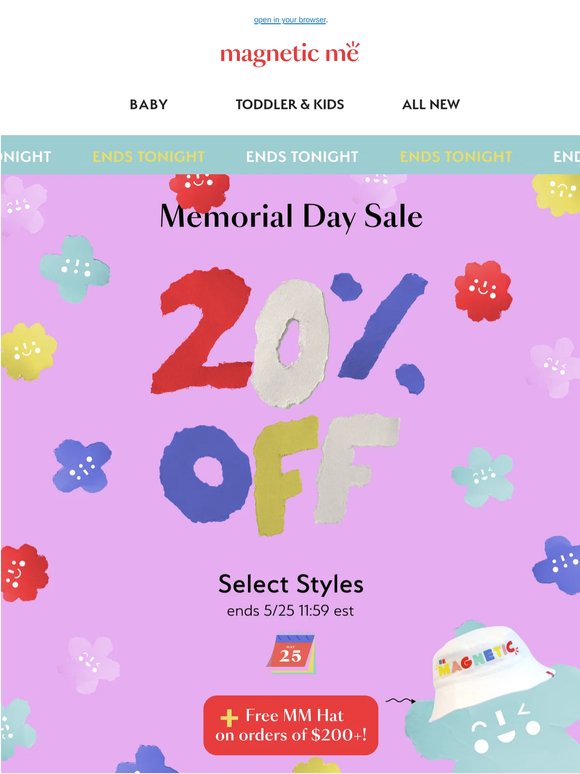 Sale ends tonight!