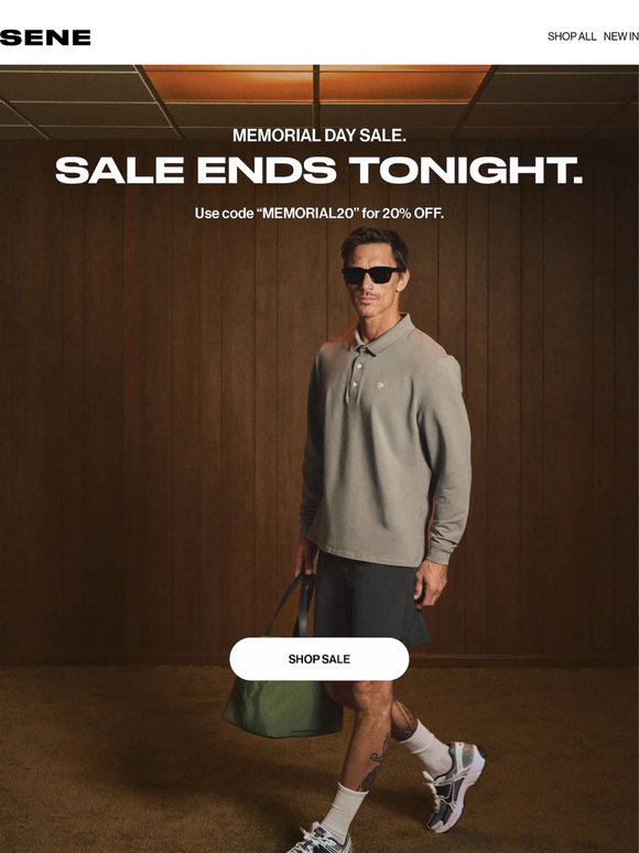 Final hours. 20% off ends tonight.
