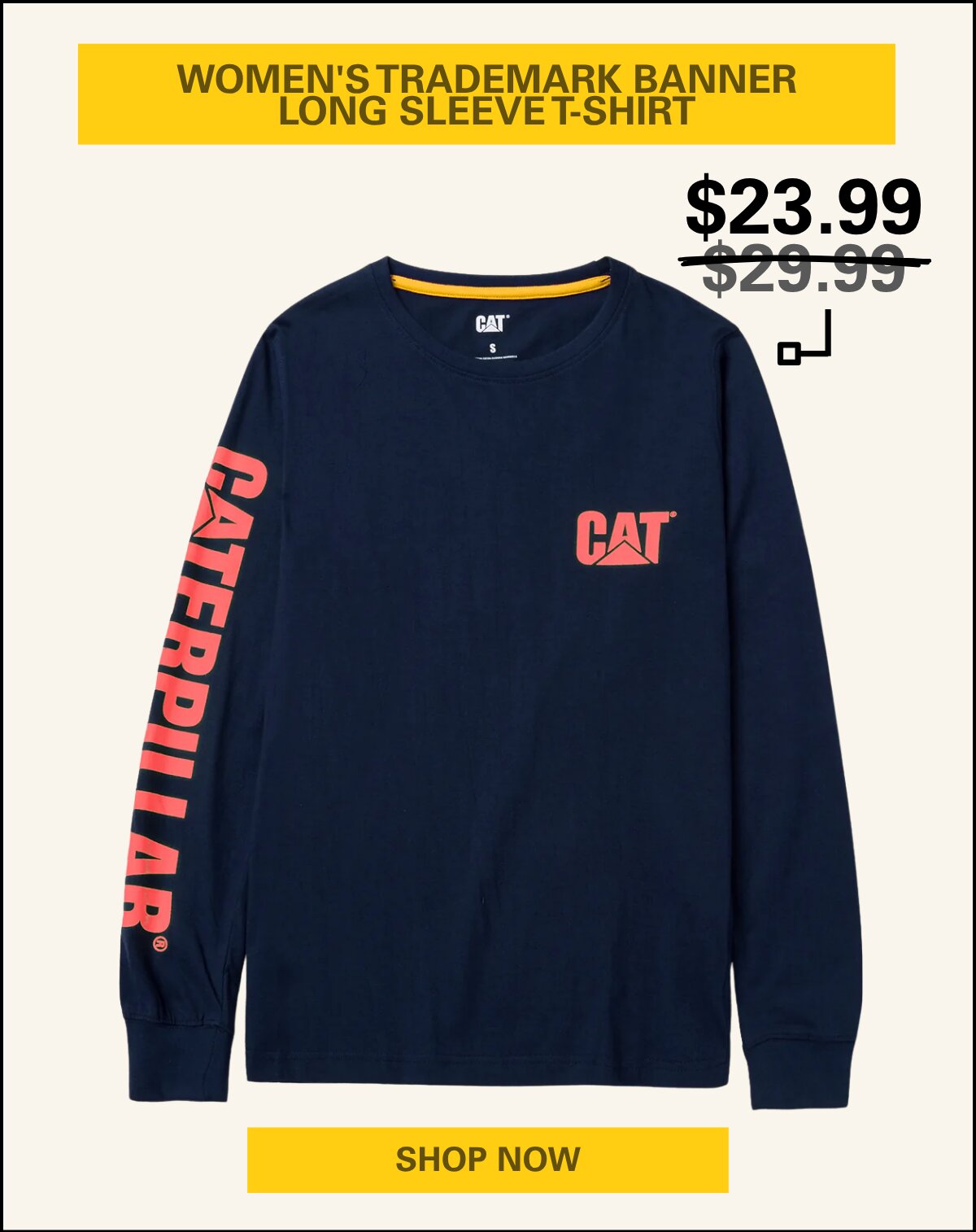 WOMEN'S TRADEMARK BANNER LONG SLEEVE T-SHIRT