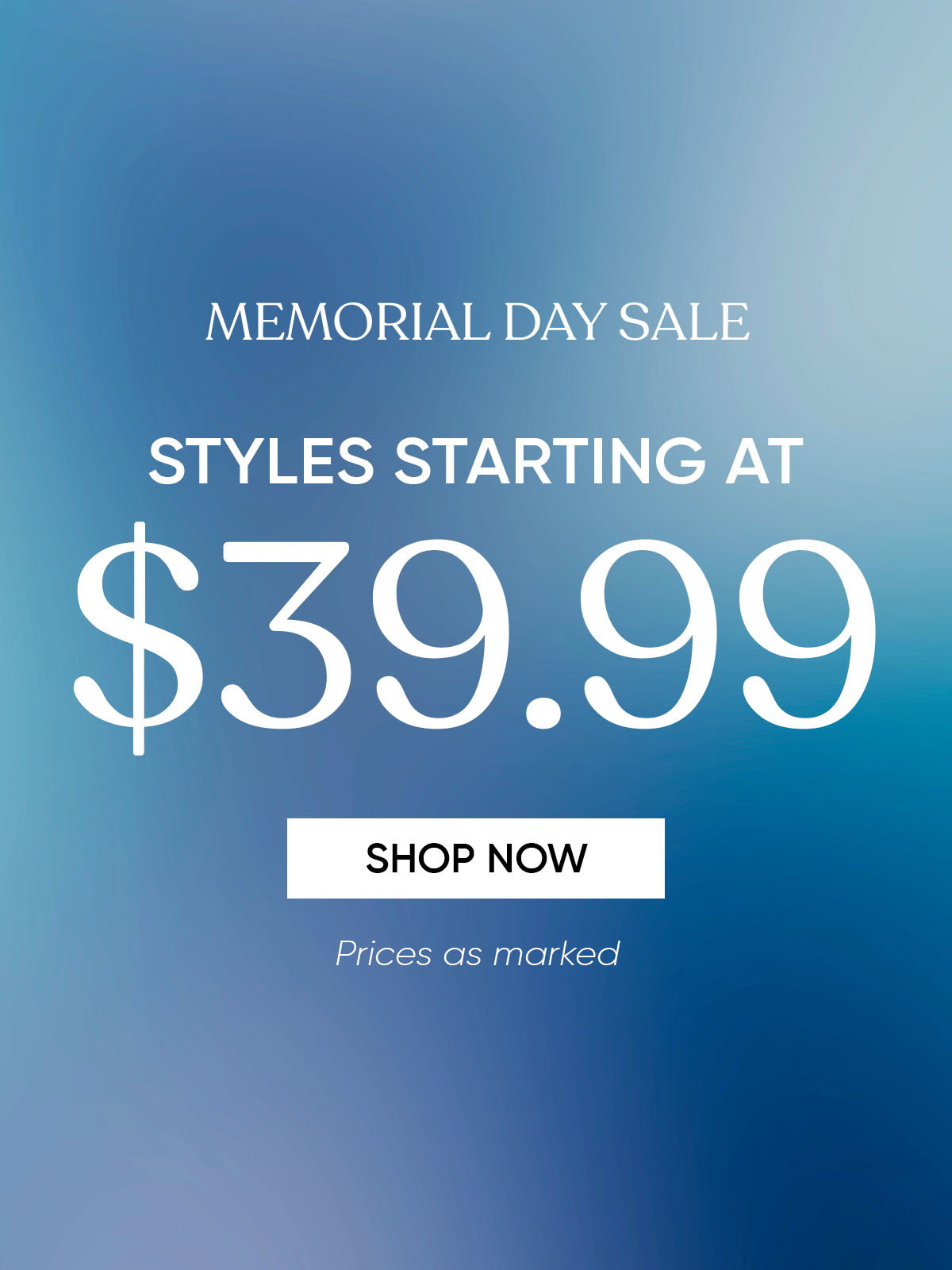 Memorial Day sale
