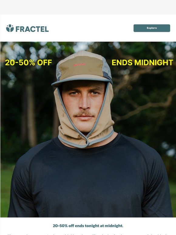 Last day. 20-50% off ends tonight.