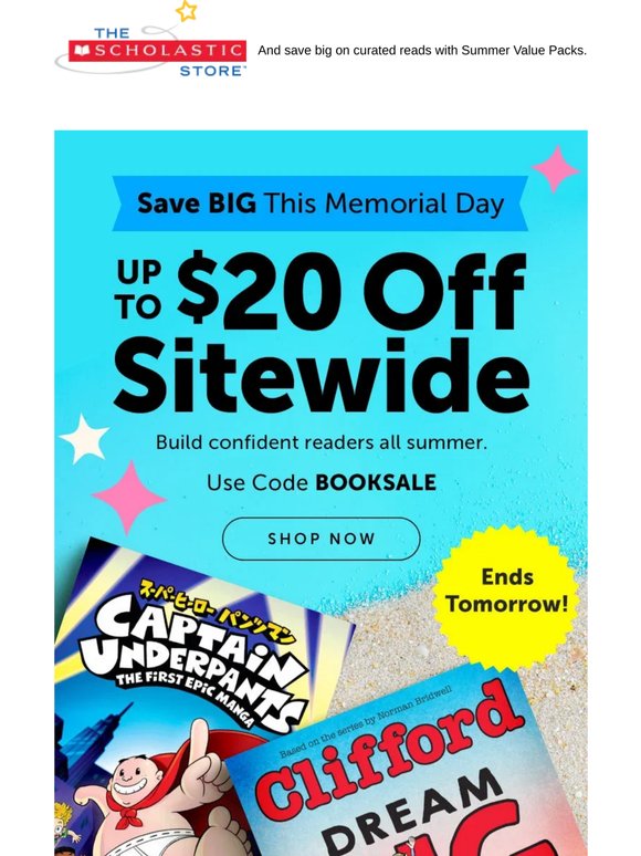 Happy Memorial Day! Stock Up on Books With Up to $20 Off