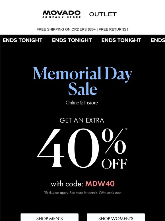 Time is running out on an EXTRA 40% off