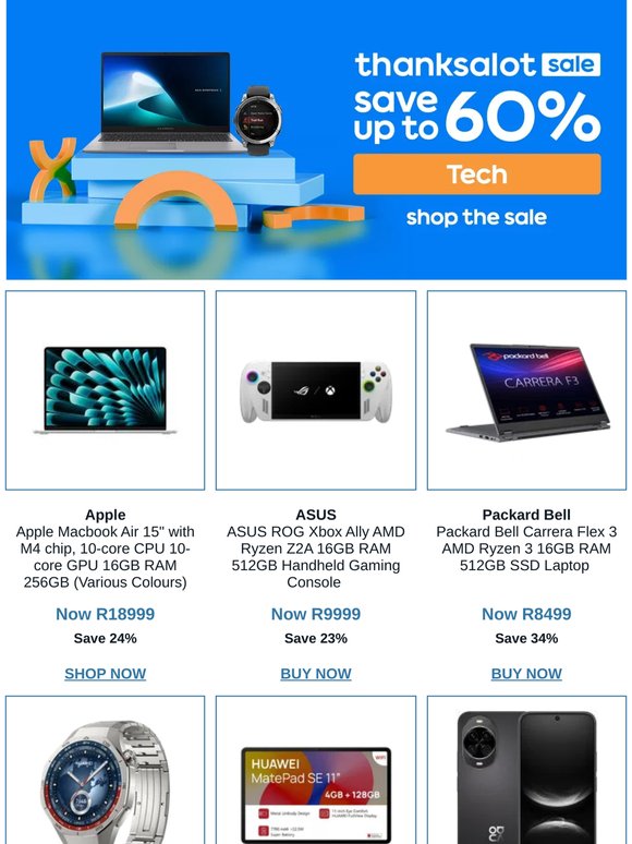 💻🔥 Thanksalot deals are here — Save up to 60% OFF  your favourite tech!