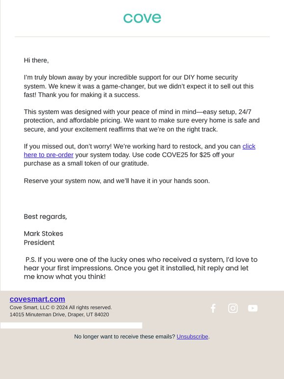 Our Latest Home Security System Is Sold Out—🙏 Thank You 🙏 for Your Incredible Support!