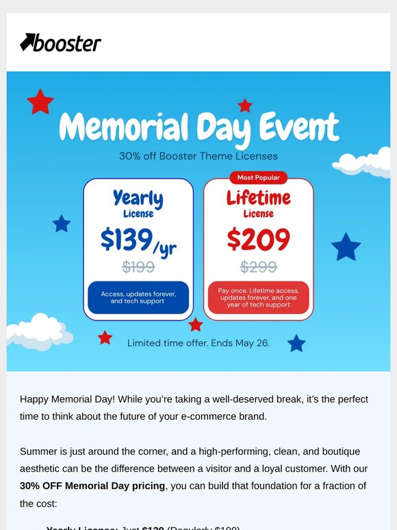 Build Your Summer Store with Booster