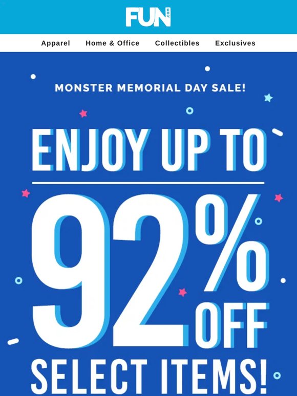 Kick off summer with Memorial Day savings.