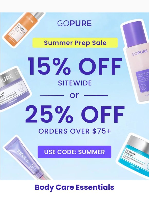 ☀️ Up to 25% OFF Summer Skin Favorites