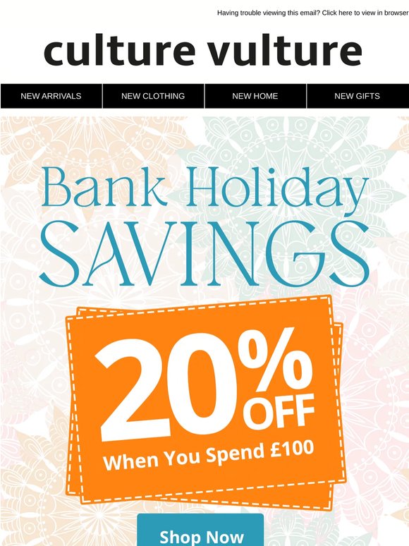 Last Chance for 20% OFF