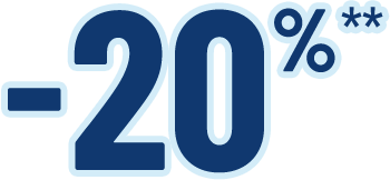 Moins 20 pour cent**