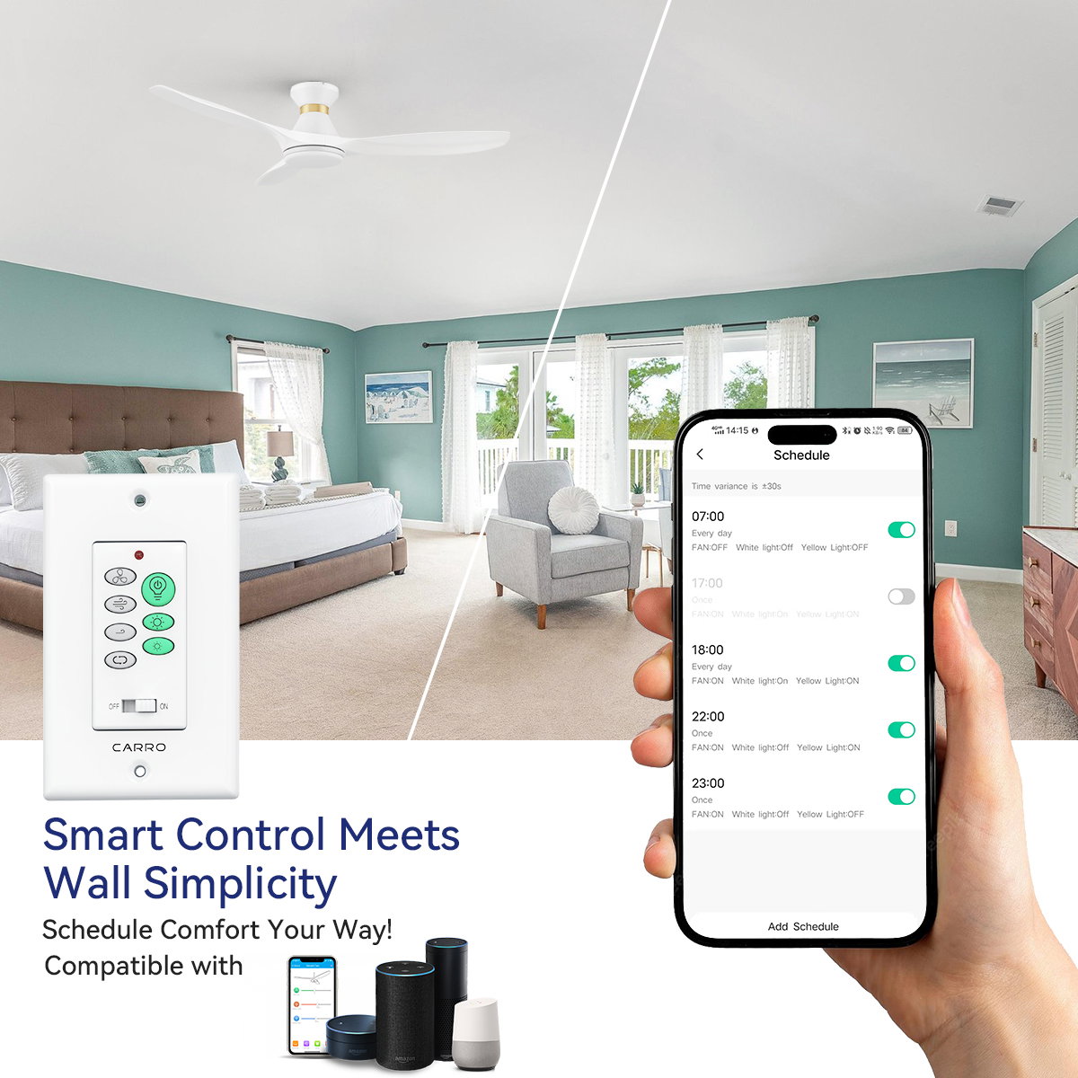 ceiling fan with wall switch