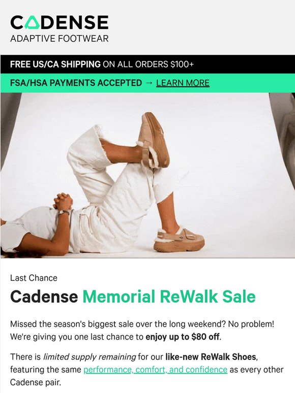 ⏳ Last Chance: Memorial ReWalk Sale
