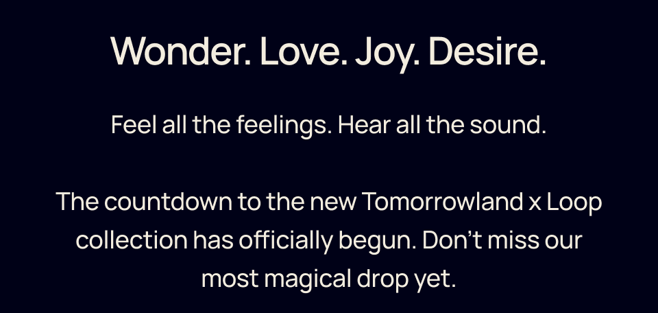 Wonder. Love. Joy. Desire.