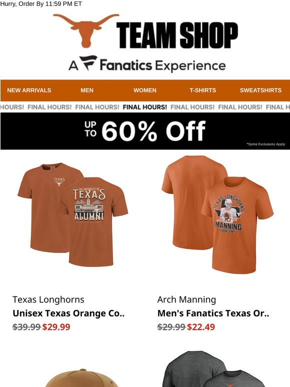 FINAL HOURS: Up to 60% Off Ending Soon