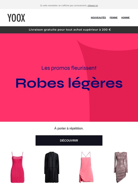 La promo continue : robes légères à des prix incroyables