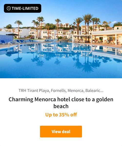 Charming Menorca hotel close to a golden beach