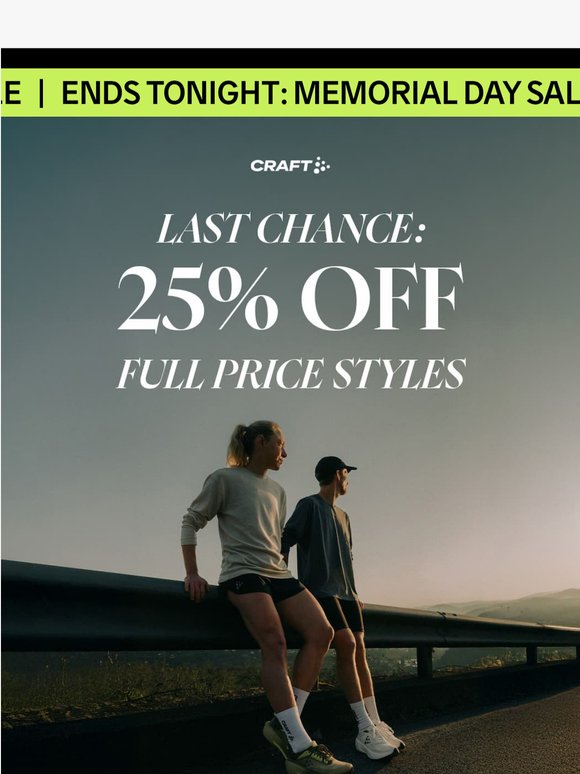 LAST CHANCE: Memorial Day Sale