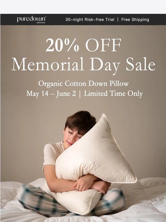 Last Chance! 20% OFF This Memorial Day Only☁️