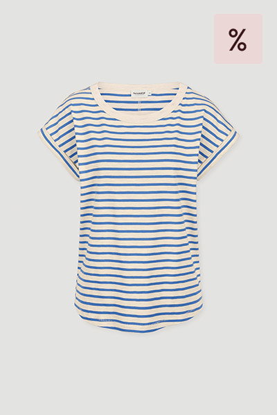 Light Slub Streifen T-Shirt Relaxed aus reiner Bio-Baumwolle