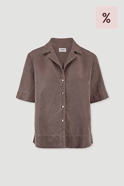 Bluse Relaxed aus TENCEL™ Lyocell mit Leinen