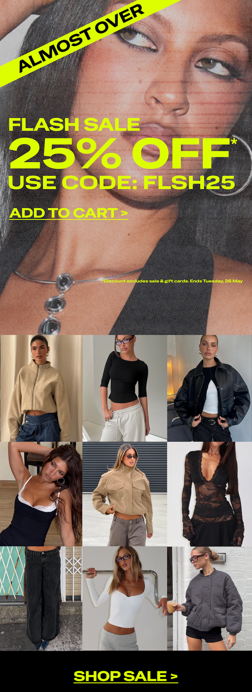 Our 25% off Flash Sale is almost over. Go now while u can >