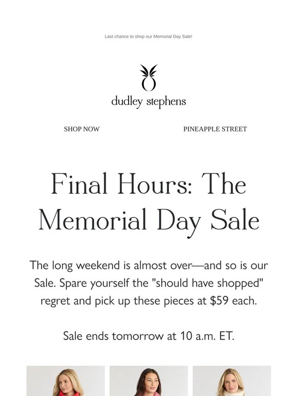 Everything in this email is $59. But not for long.