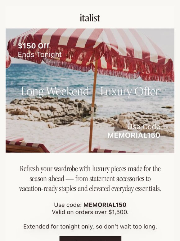 Your $150 Off Has Been Extended