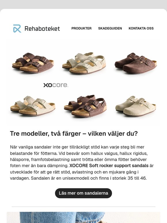 Upptäck XOCORE: sandaler för dig med fotbesvär 💙
