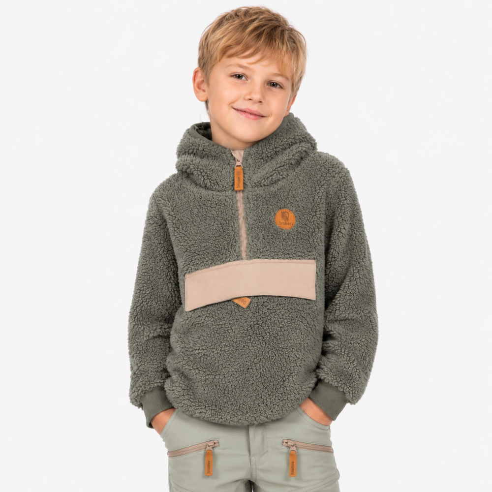 Image of Bruse Teddyfleece Genser, Selskjer, Grønn