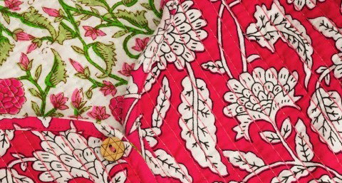 Ladies Cotton Reversible Print Quilted Jacket