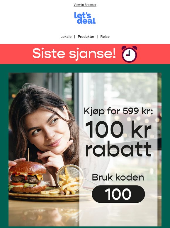 100 kr bonus frem til midnatt 🦉