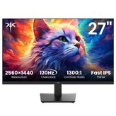KTC H27T27 Office Monitor, 27 inch 2560×1440 2K QHD Fast IPS Screen, 120Hz OC Refresh Rate, 99% sRGB, HDR, FreeSync & G-Sync Compatible, Low Blue Light & Flicker-Free, Adjustable Tilt Stand, 100×100mm VESA Mount