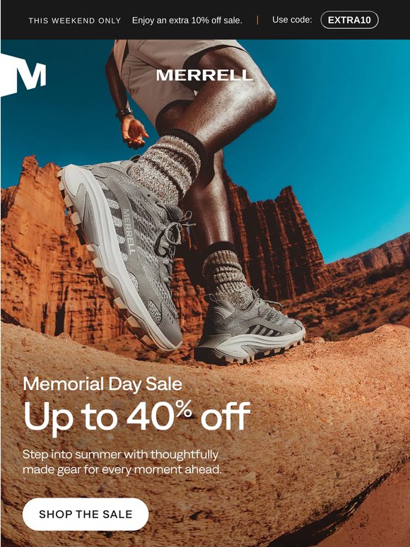 Memorial Day Sale: Up to 40% off