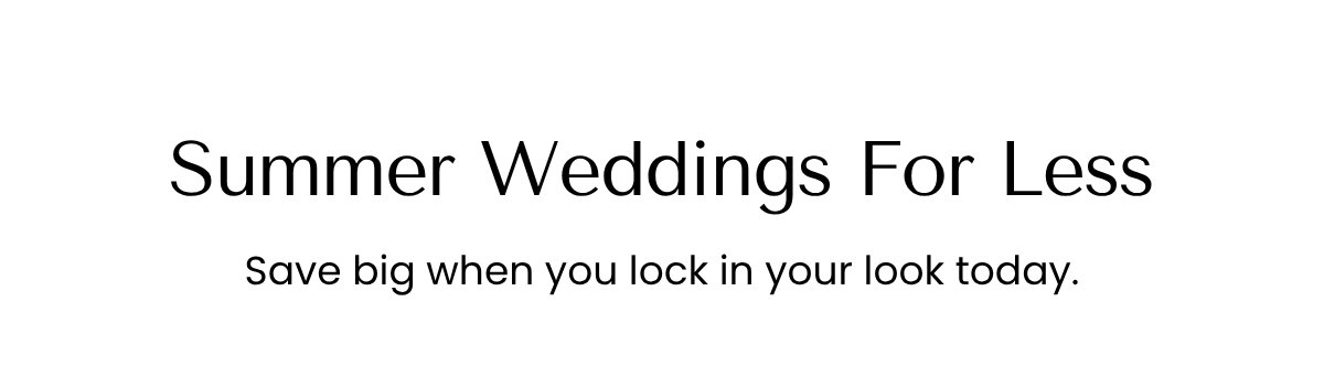 Summer Weddings For Less