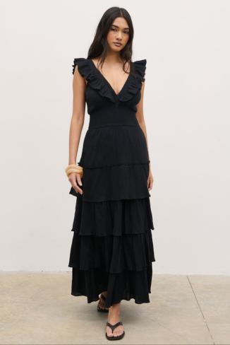 Opal Ruffle Midaxi Dress