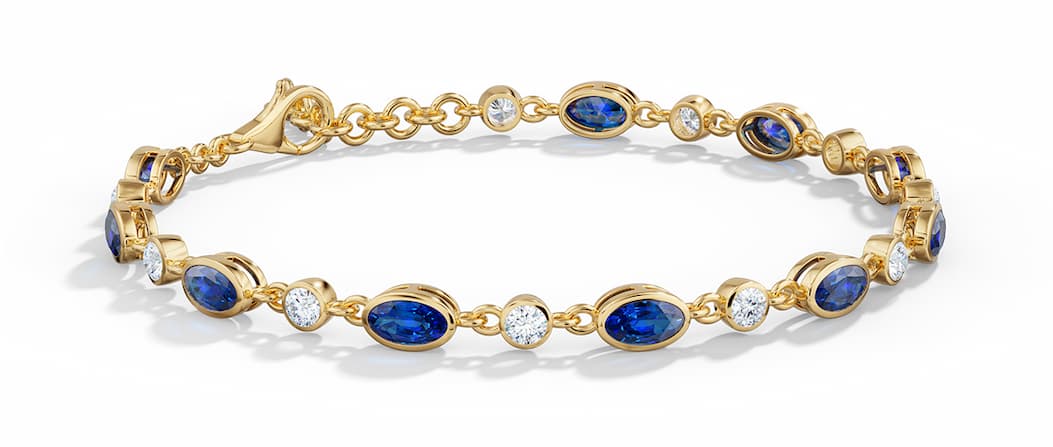Blue Sapphire Tennis Bracelet