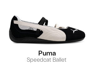 Puma Women's Speedcat Ballet Shoes in Black/White