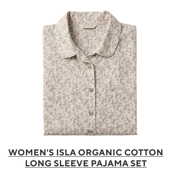 Women's Isla Organic Cotton Long Sleeve Pajamas Set